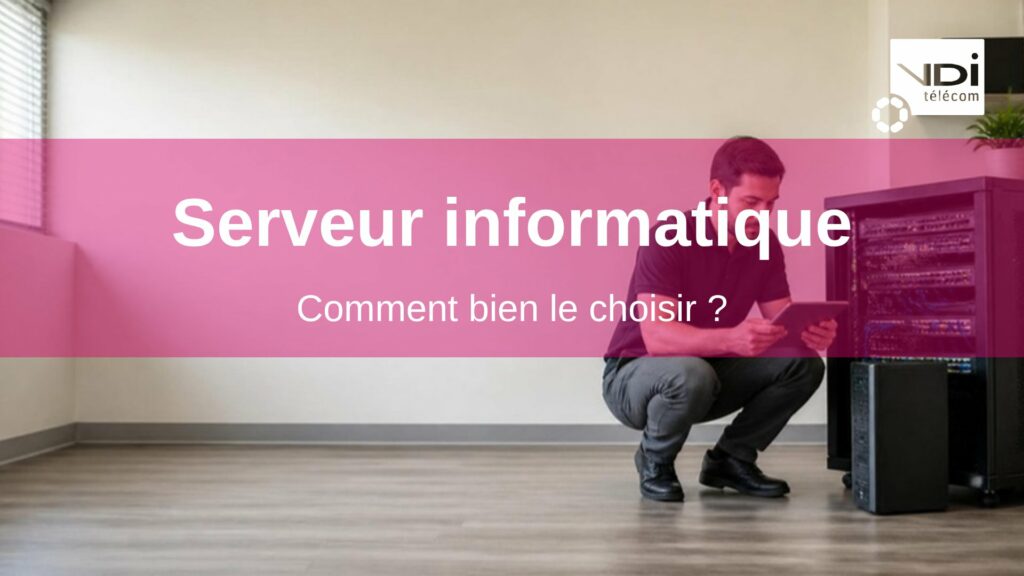 Choisir un serveur informatique : technicien comparant les caractéristiques d'un serveur dans le local technique d'une PME