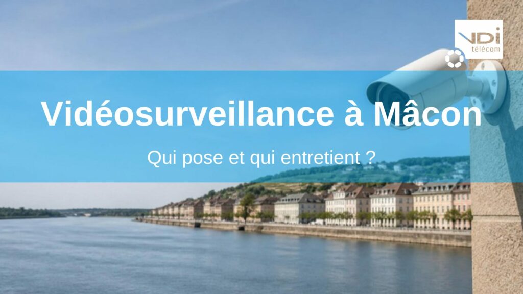 Caméra de vidéosurveillance devant les quais de Saône à Mâcon